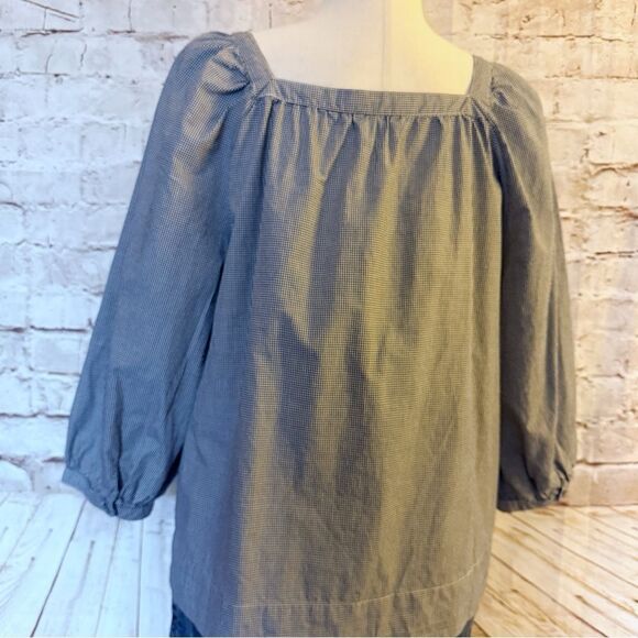 J. Crew gingham square neck blouse top - Picture 6 of 6